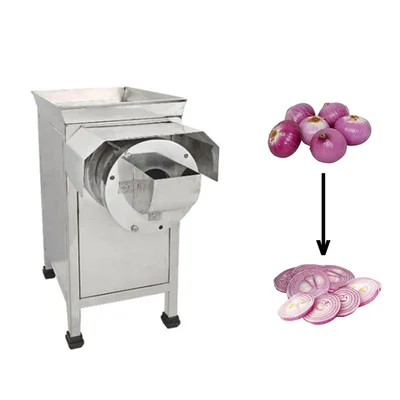 Semi Automatic 150 Kg/hr Onion Slicer Machine with 0.5HP Motor, Stainless Steel Body